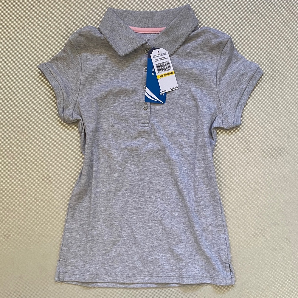 Nautica Light Gray Kids Polo Shirt